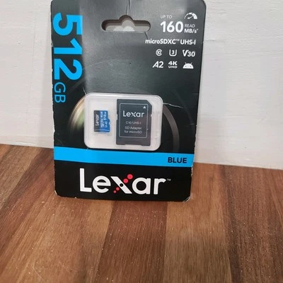 Lexar 512GB Blue Micro SD Card Up to 160MB/s, microSDXC UHS-I Memory Card  - Image 1 of 3