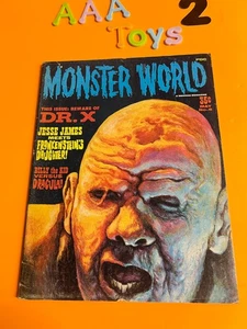Monster World # 8 VF  Ron Cobb Art cover Batman Horror 1966 Warren Y343 - Picture 1 of 2