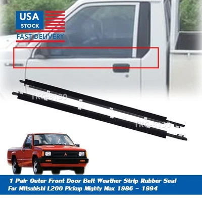Vedação de tira climática para cinto de porta frontal externa para Mitsubishi L200 Mighty Max 86 - 94 - Imagem 1 de 4
