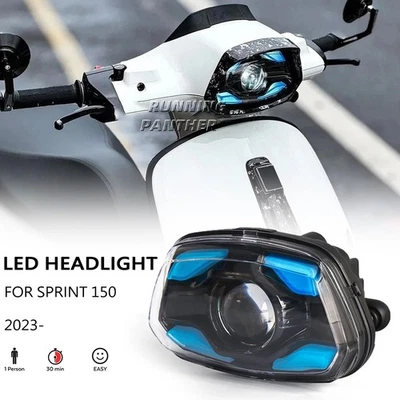 Accessories LED Headlight Front Head Light For Vespa Sprint 150 2023 2024 2025 - Image 1 of 4