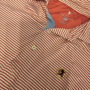 Polo da golf Fairway & Greene rossa a righe manica corta - SEMINOLE Golf Club 2XL - Foto 1 di 6