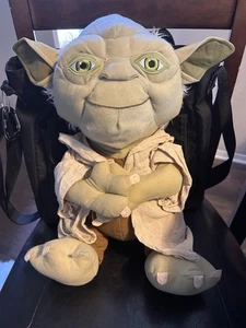 Star Wars Yoda Plush Large Vintage Collectable Textured 17” Stuffed Green Plush - Picture 1 of 4