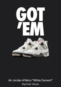 Air Jordan 4 Retro OG 'White Cement' 2025 IB4171-100 GS Größe 7Y DS - Bild 1 von 7