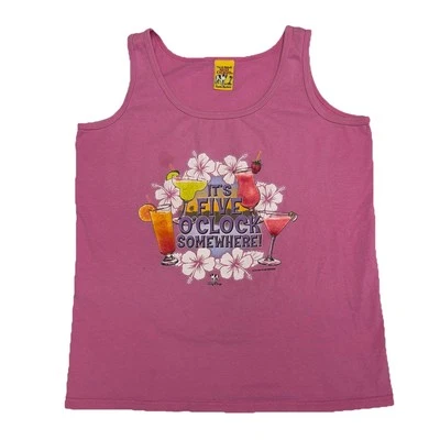 Camiseta sin mangas vintage Y2K Big Dogs para mujer rosa sus cinco en punto en algún lugar talla M Foto 1 de 4