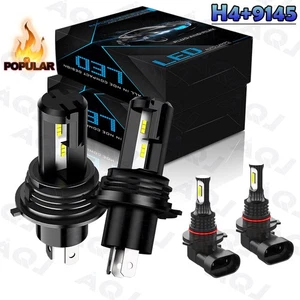 For Pontiac Vibe 2003-2008 H4 9145 LED Headlight Bulb Hi/Low Beam Fog Light Kit - Picture 1 of 18