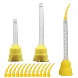 Cabezal mezclador-transportador de caucho de silicona material dental cabezal amarillo desechable - Imagen 1 de 12