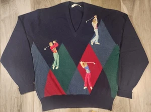 Maglione golf vintage Maus & Hoffma By Ballantyne made in Scotland 46" cashmere  - Foto 1 di 11
