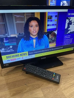 19” HD Ready Alba TV LED TV Caravan Bedroom HDMI Scart RF AV USB Connections - Image 1 of 4