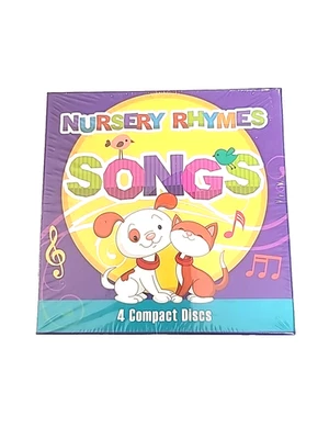 Nursery Rhymes Songs 4 CD Box Set Audio CD By Various Artist 60 Songs NEW Sealed Foto 1 de 4