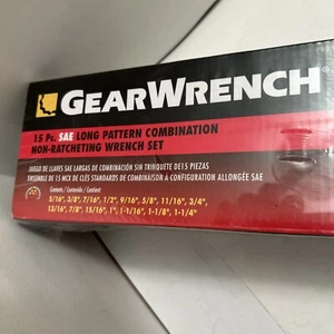 15 pc Combination Wrench Set 81918 Gearwrench Long Pattern 5/16" to 1-1/4" 12Pt  - Picture 1 of 13