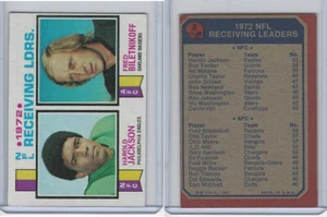 1973 Topps Football, #3 Receiving Leaders, H. Jackson, Fred Biletnikoff - Imagen 1 de 1