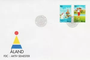 Woman Play Golf Man Fishing Fly Holiday Hobbies In Aland Finland Mint FDC 1995 - Picture 1 of 1