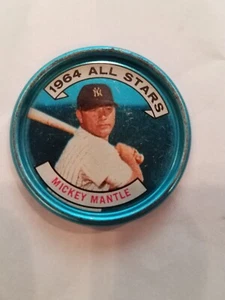 VINTAGE 1964 TOPPS MICKEY MANTLE BASEBALL COIN #131 ALL STAR NEW YORK YANKEES RH - Picture 1 of 4