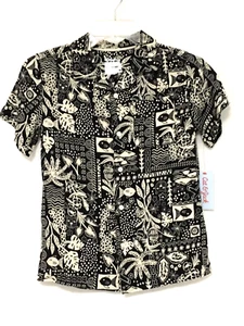 Cat & Jack Boys Size M (8) Short Sleeve Button Up Scalf Fish Print Shirt - Picture 1 of 7