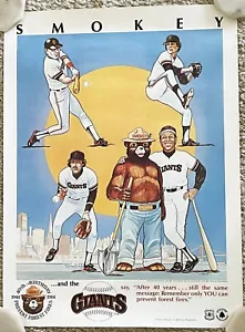 SAN FRANCISCO GIANTS-SMOKEY THE BEAR-1984 SGA POSTER-FRANK ROBINSON-MEHR - Bild 1 von 1