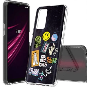 Slim Case for TCL/ T-Mobile REVVL V PLUS V+ 5G, Galaxy Stickers Print, USA - Picture 1 of 7