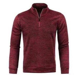 Sudaderas ROJAS para hombre Pulóver más grueso de primavera Media cremallera Pulóver para hombre con capucha - Imagen 1 de 11