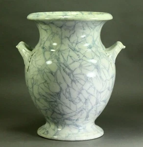 ^ Antique 1860's ASHWORTH Bros. Hanley Marble-Glaze Pottery Handled Urn Vase 14" - Picture 1 of 12