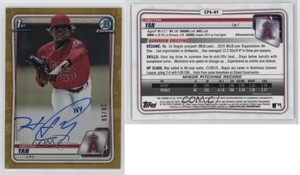 2020 Bowman Chrome Prospect Auto Gold Refractor /50 Hector Yan #CPA-HY Auto