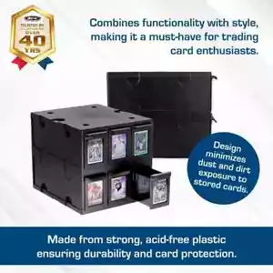 BCW 6-Drawer Collectible Card Bin Acid Free Plastic Card Catalog Storage Box - Picture 1 of 3