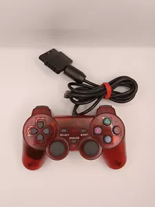 Markenloser transluzenter roter kabelgebundener Controller für PlayStation 2 - PS2 - Bild 1 von 3
