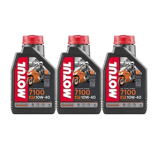 Motul 7100 4T 10W40 100% synthetic 4-Stroke Ester 3L Engine Motor Oil 3 x 1L - Picture 1 of 1