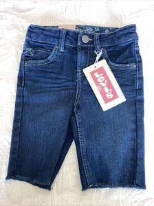 Levi’s Bermuda Shorts Adjustable Stretch Waistband Dark Wash Sz 4 Girls MSRP $30 - Picture 1 of 7