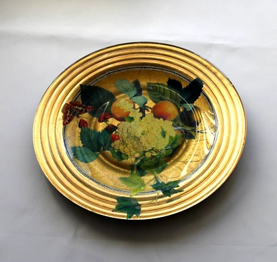 Scott Potter Signed Fruit Decoupage Plate 8" Decorative - Image 1 of 4