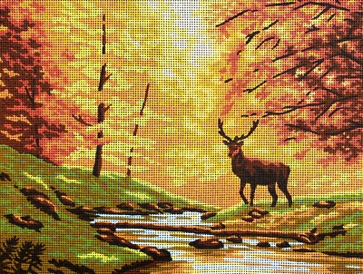 Needlepoint tapestry painted canvas 40.144 - Autumn (16"x20") GobelinL - Image 1 of 2