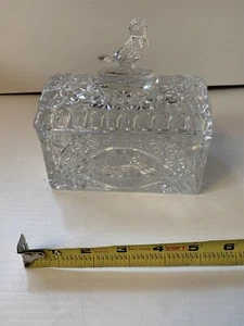 Crystal Jewelry Box with Crystal Bird - Picture 1 of 7