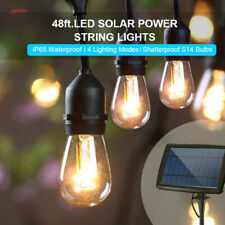 48ft Solar String Lights Waterproof Commercial Patio Globe Fairy Light Bulbs AU
