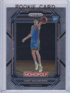 CHET HOLMGREN ROOKIE CARD Oklahoma City Thunder 2022 PRIZM MONOPOLY BASKETBALL - Picture 1 of 2