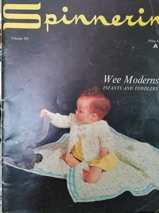 Spinnerin 201 infant toddler WEE MODERNS knit 64pg booklet 1970 - Picture 1 of 12
