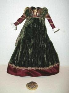 NEW FROM BOX BARBIE MEDIEVAL ERA ROMANTIC FORMAL DRESS AND HAT CLOTHES CE - Picture 1 of 3