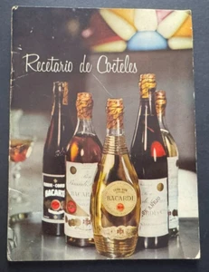 1950's Very Rare Cuban Cocktail Recipe Book Issued By Bacardi Rum Company - Imagen 1 de 12