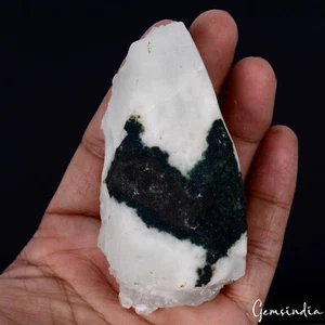 950 Cts Natural White Black Apophyllite Healing Crystal Rough Uncut Raw Huge Gem - Picture 1 of 6