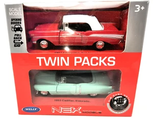 1953 Cadillac Eldorado and 1957 Chevrolet Bel Air Twin Pack NEX Models - Picture 1 of 4