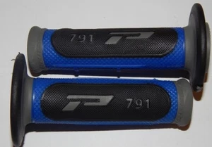 Motorcycle Grips ProGrip 791 7/8" Off-road Gray Black Blue Black center new - Imagen 1 de 1