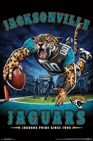 Jacksonville Jaguars JAGUARS PRIDE SINCE 1995 End Zone Dive NFL 22x34 POSTER Cover