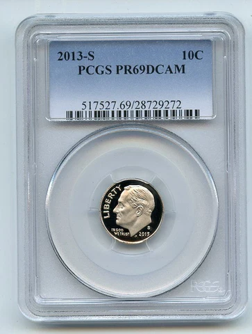 2013 S 10C Clad Roosevelt Dime PCGS PR69DCAM Cover