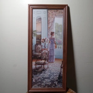 John O'Brien Victorian Lady III Print Framed Wall Art 9.5" × 21.5" Vintage  - Picture 1 of 5