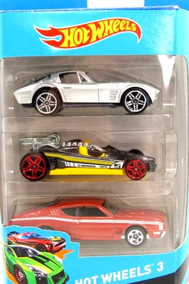 Paquete de 3 Hot Wheels 2014 Mercury Cyclone Honda Racer Corvette Grand Sport Foto 1 de 4