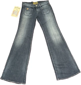 Rare NWT Vintage Lois Blue Jeans Flare Leg Low Waist 29" Inseam 37" - Picture 1 of 10
