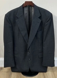 CRICKETEER Men's Blazer Suit Coat Pinstripe Dark Gray 32" Length 22" PTP EUC - Picture 1 of 8