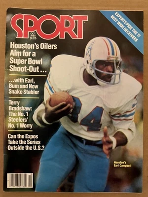 Earl Campbell SPORT Magazine Octubre 1980 Houston Oilers Quiosco De Colección Foto 1 de 2