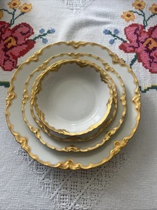 4 Hutschenreuther Selb Bavaria Pasco und Haviland Limoges Weißgoldrand Teller - Bild 1 von 9