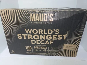 Maud's World's Strongest Decaf Coffee Dark Roast Coffee 100 K-Cup. Exp.09/27 - Bild 1 von 5