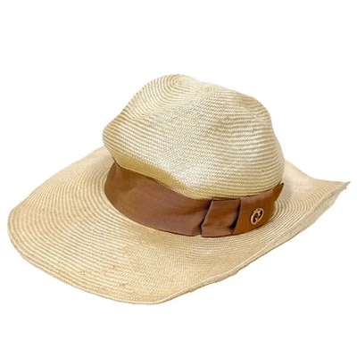 NO TARIFF Gucci Panama Hat Beiges Rayon 2337103 - Image 1 of 4