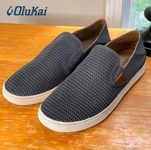 OluKai Women’s Pehuea Slip On Shoes W11 Cement $100 EUC Breathable Travel - Picture 1 of 15