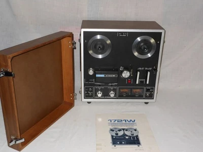 Carrete a carrete Akai 1721W con manual de operador original Foto 1 de 4